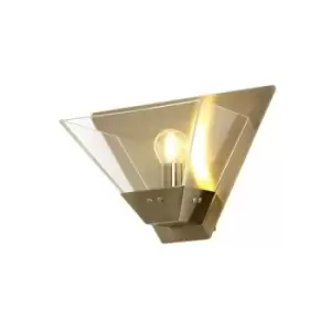 Wall Lamp, 1 Light E14, Antique Brass - Luminosa Lighting