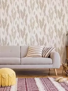 Fresco Selloana Pale Grey Wallpaper