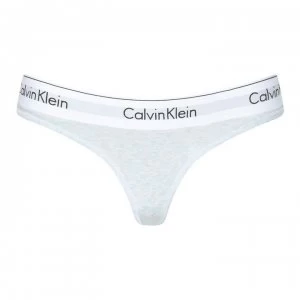 Calvin Klein Cotton Thong - Wedgewood Hthr