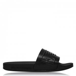 Emporio Armani Logo Sliders Black Size 10 Men