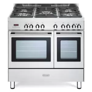 DeLonghi DTR906DF 90cm Modern Twin Cavity Dual Fuel Range in Stainless Steel