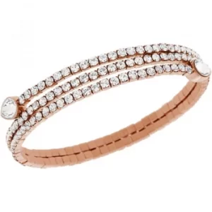 Ladies Swarovski PVD rose plating Twisty Bracelet