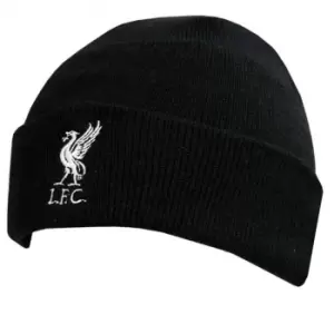 Liverpool FC Official Cuff Knitted Hat (One Size) (Black)