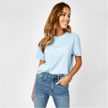 Jack Wills Forstal Boyfriend Logo T-Shirt - Blue