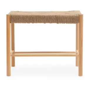 Olivia's Beckett Small Bench Natural Rope & Natural Wood Frame