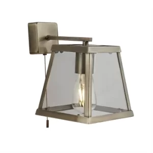 Voyager 1 Light Wall Light Antique Brass, E27