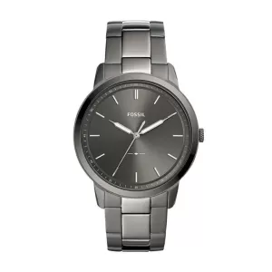 Fossil Mens The Minimalist Three-Hand Stainless Steel Watch - Smoke