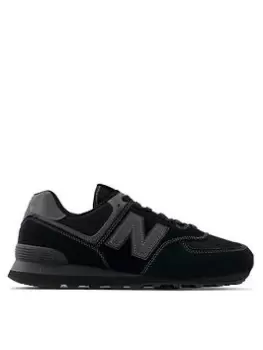 New Balance 574 Trainers - Black, Navy, Size 7.5, Men