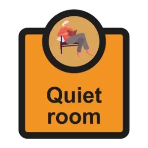 Quiet Room Sign, Self Adhesive Foamex (266mm x 310mm)