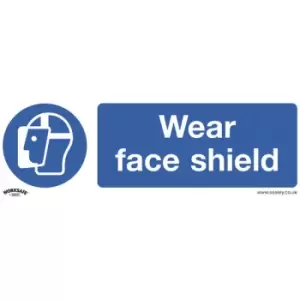 Worksafe SS55P10 Safety Sign Wear Face Shield - Rigid Plastic - PK10