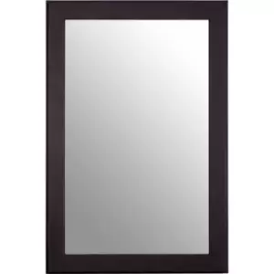 Premier Housewares - Wall Mirror Bathroom / Bedroom / Hallway Wall Mounted Mirrors Subtle Grain Wall Mirror With Black Finish / Glass Mirrors For