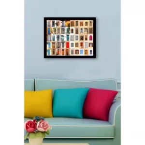 SC0554 Multicolor Decorative Framed MDF Painting