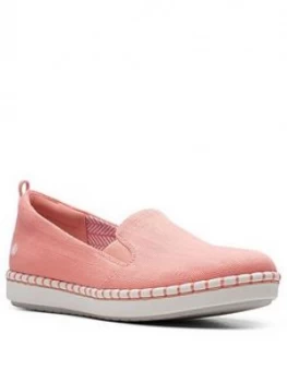 Clarks Step Glow Slip On Espadrille - Coral, Size 8, Women