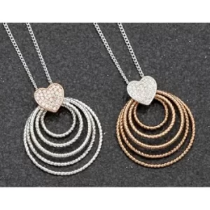 Polished Two Tone Multi Circles Necklace