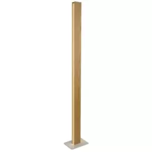 Floor Lamp, 2 x 18W LED, 3000K, 1560lm, Medium Oak, Matt White - Luminosa Lighting