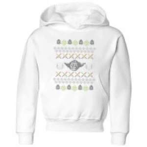 Star Wars Yoda Knit Kids Christmas Hoodie - White - 3-4 Years