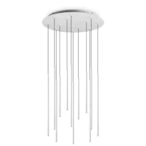 Filo Decorative 12 Drop Cluster Pendant Ceiling Light White 3000K