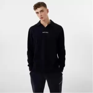 Jack Wills Minimal Graphic Collar Sweater - Black