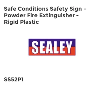 Safe Conditions Safety Sign - Powder Fire Extinguisher - Rigid Plastic