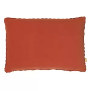 Cosmo Rectangular Velvet Cushion Brick, Brick / 30 x 50cm / Polyester Filled