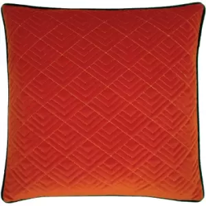 Deco Velvet Cushion Rust/Emerald, Rust/Emerald / 50 x 50cm / Polyester Filled