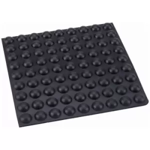 R-TECH 310032 Round Rubber Feet 11.5 x 5.6 - Black - Sheet Of 81