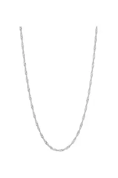 Sterling Silver 925 Diamond Cut Singapore Silver Chain Necklace