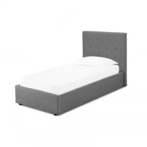 Luca Grey Single Ottoman Bed WOOD, FABRIC