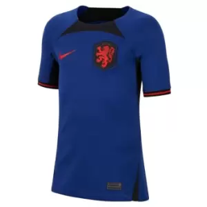 Nike Netherlands Away Shirt 2022 2023 Juniors - Blue