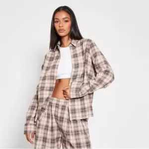 I Saw It First Check Shirt Co-Ord - Neutral