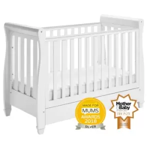 Babymore Eva Drop Side Cot Bed White