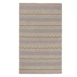 Hug Rug Woven Rustic Stripe Rug Natural and Brown 160 x 230cm