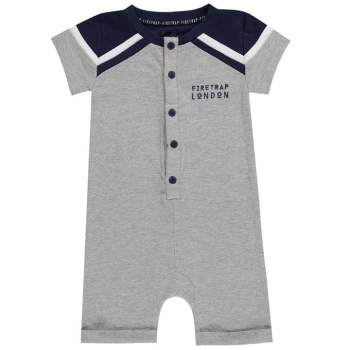 Firetrap Romper Baby Boys - Grey Col Blk