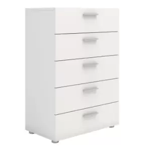Pepe Chest Of 5 Drawers In White