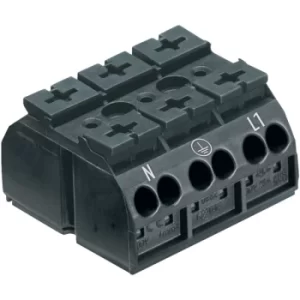 WAGO 862-1503 Chassis Mount Terminal Block M3 PE-N-L1 Black