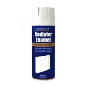 Rust-Oleum White Radiator Enamel Satin Spray Paint 400ml