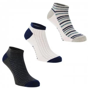 Firetrap 3 Pack Trainer Liners Mens - Multi