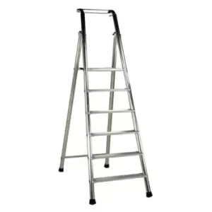 Heavy-Duty 5-Tread Aluminium Step Ladder - 1200mm Platform Height - EN131 Compliant & GS Approved