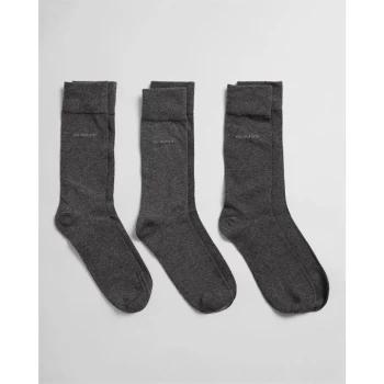 Gant Gant Cotton Socks 3Pk 00 - Charcoal 90