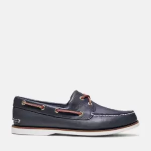 Timberland Classic Two-eye Boat Shoe For Men In Blue Navy, Size 10