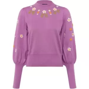 French Connection Kaitlyn Organic Embroidery Jumper - Pink