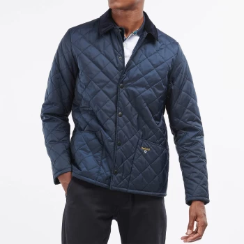 Barbour Mens Crested Herron Quilt Jacket - Navy/Ivy - M