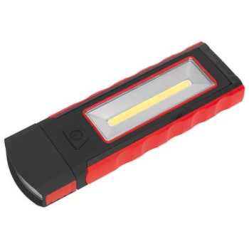 Sealey LED4101RD Magnetic Pocket Light 3W + 0.5W COB LED - Red