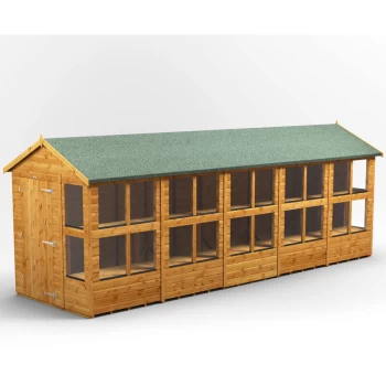 20x6 Power Apex Potting Shed - Brown