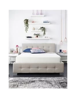 Aspire End Lift Up Linen Ottoman Bed - Natural