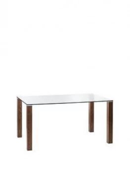 Julian Bowen Cayman 150 Cm Glass Top Dining Table