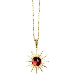 Spider Talisman Medallion Necklace (Ruby)