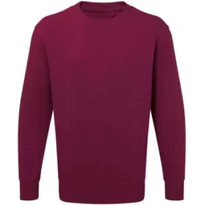 Anthem Unisex Adult Organic Sweatshirt (S) (Burgundy)