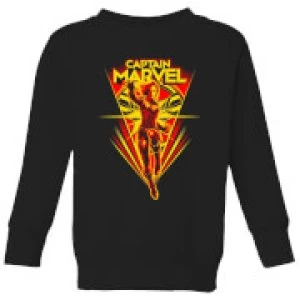 Captain Marvel Freefall Kids Sweatshirt - Black - 9-10 Years