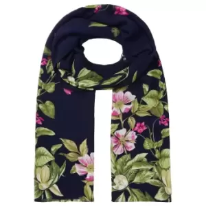 Joules Womens Eco Conway Lightweight Printed Scarf Navy Floral